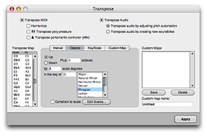 Digital Performer - transposing audio